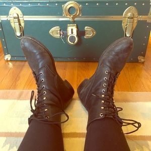 Vintage Diamond Combat Boots (they are perfection)